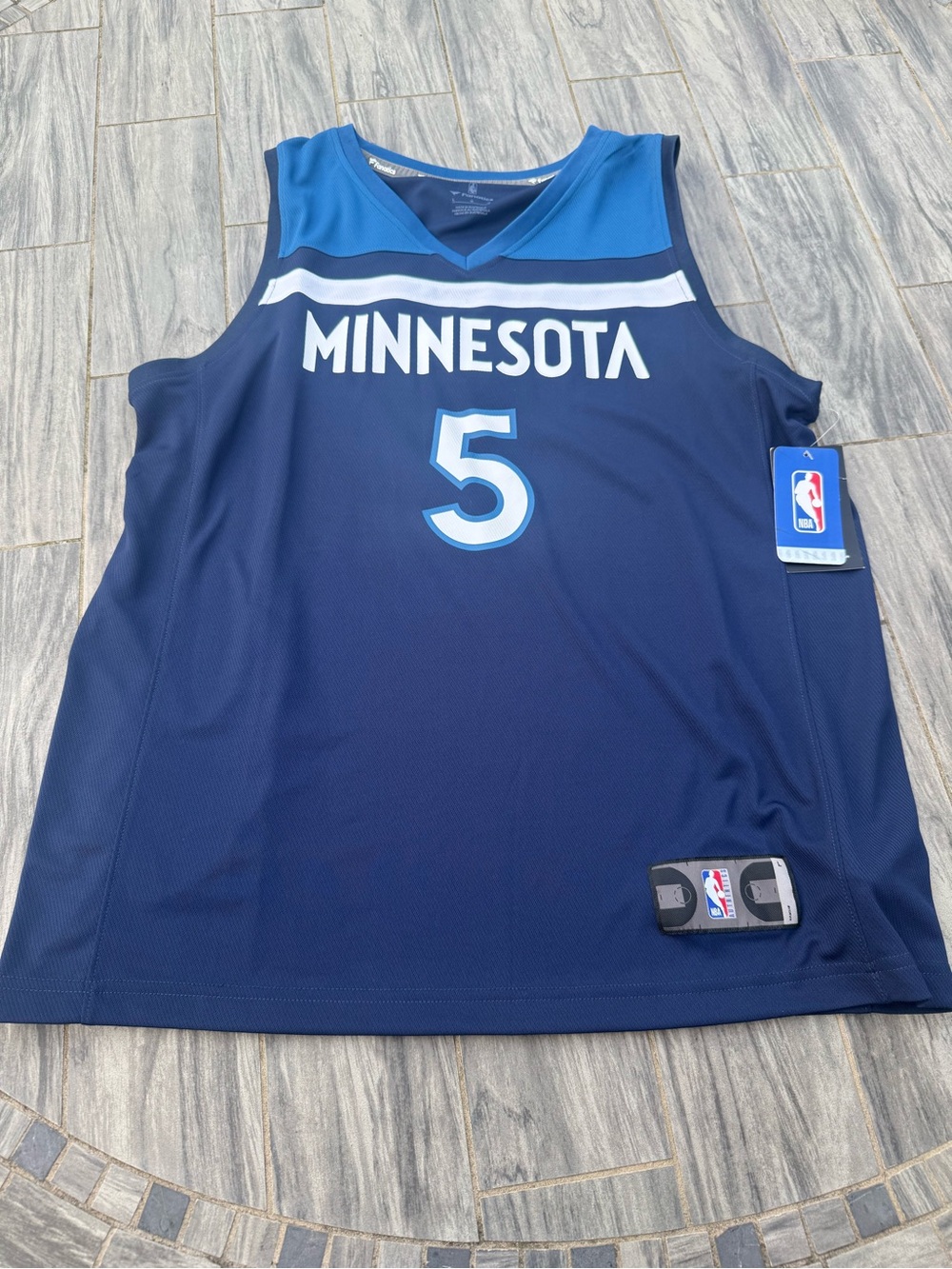 Fanatics Minnesota Navy and Light Blue Basketball Jersey #5